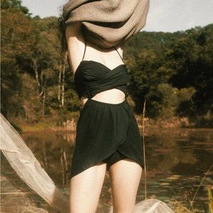 1924us Swimsuit No.1 Modest Black Skirted One Piece Swim Suit New without tags